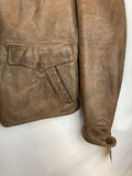 RRL Double RL Ralph Lauren Tan Brown Shearling Leather Jacket Men's M Medium