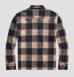 RRL Ralph Lauren Wool Cashmere Shirt Sweater Workshirt Men's Extra-Large XL