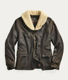 RRL Double RL Ralph Lauren Brown Shearling Collar Jacket Men's L Large