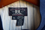 New RRL Ralph Lauren Navy Solid Wool V-Neck Lined Admiral Vest Men's Medium M