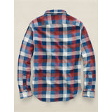 2015 RRL Plaid Cotton Linen Workshirt Blue Plaid Check *Defects Men's XXL 2XL