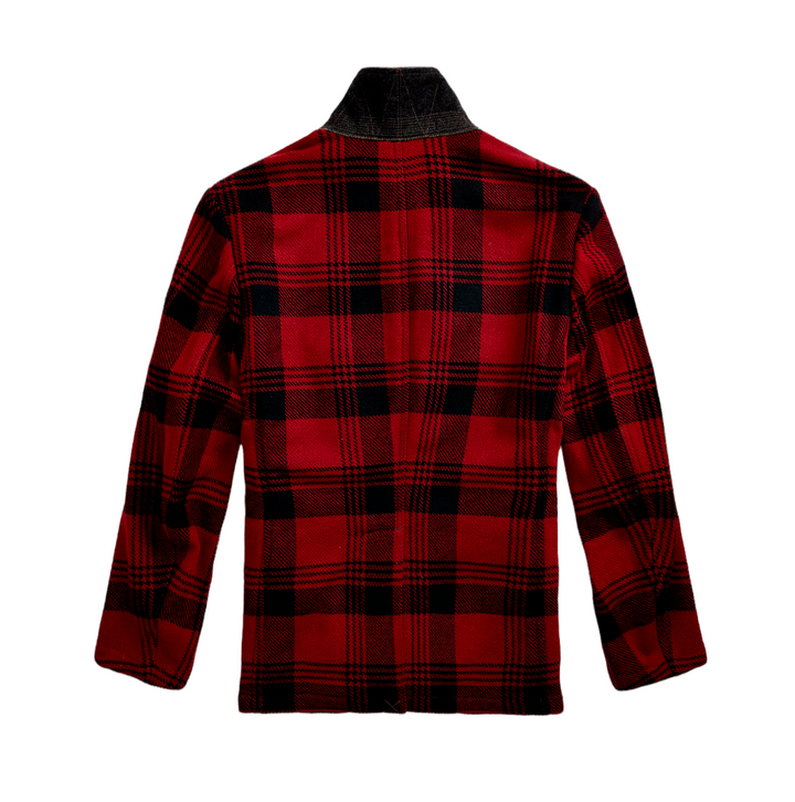 $1200 Ralph Lauren RRL Red Black Plaid Wool Twill Slim Sportcoat Jacket Blazer