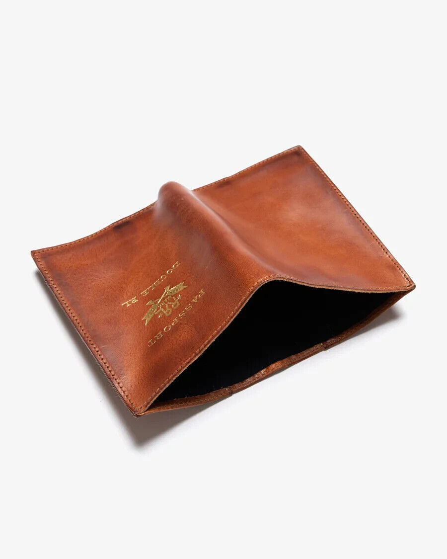 RRL Ralph Lauren Leather Passport Holder Wallet Distressed Italian RRL Ralph Lauren Leather Passport Holder Wallet Distressed Italian