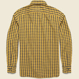 DOUBLE RL Ralph Lauren RRL Yellow & Gray Plaid Work Shirt Check Extra-Large XL