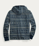 RRL Ralph Lauren Fair Isle French Terry Hoodie Sweatshirt Men’s XL Extra-Large