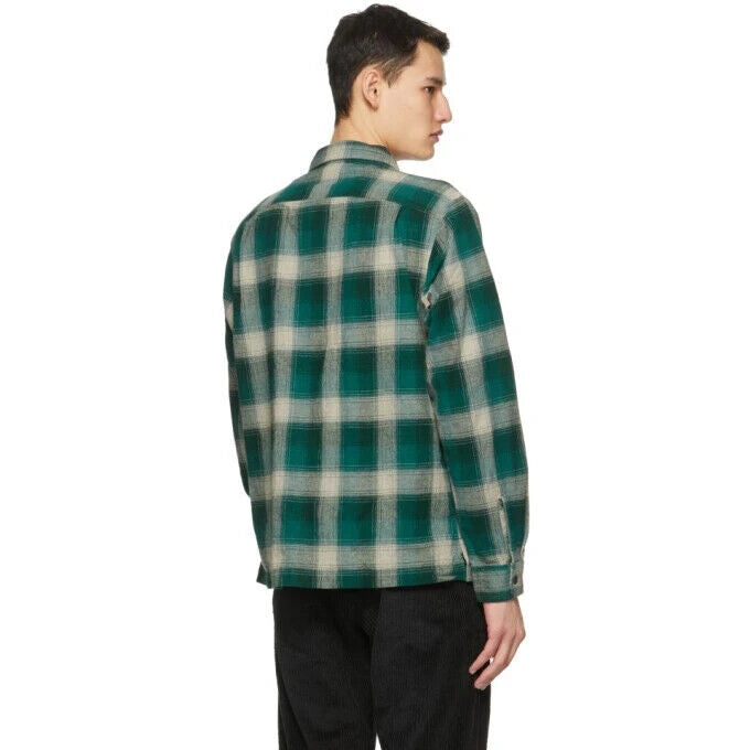 New RRL Ralph Lauren Plaid Twill Towns Camp Shirt Workshirt Men's Medium M