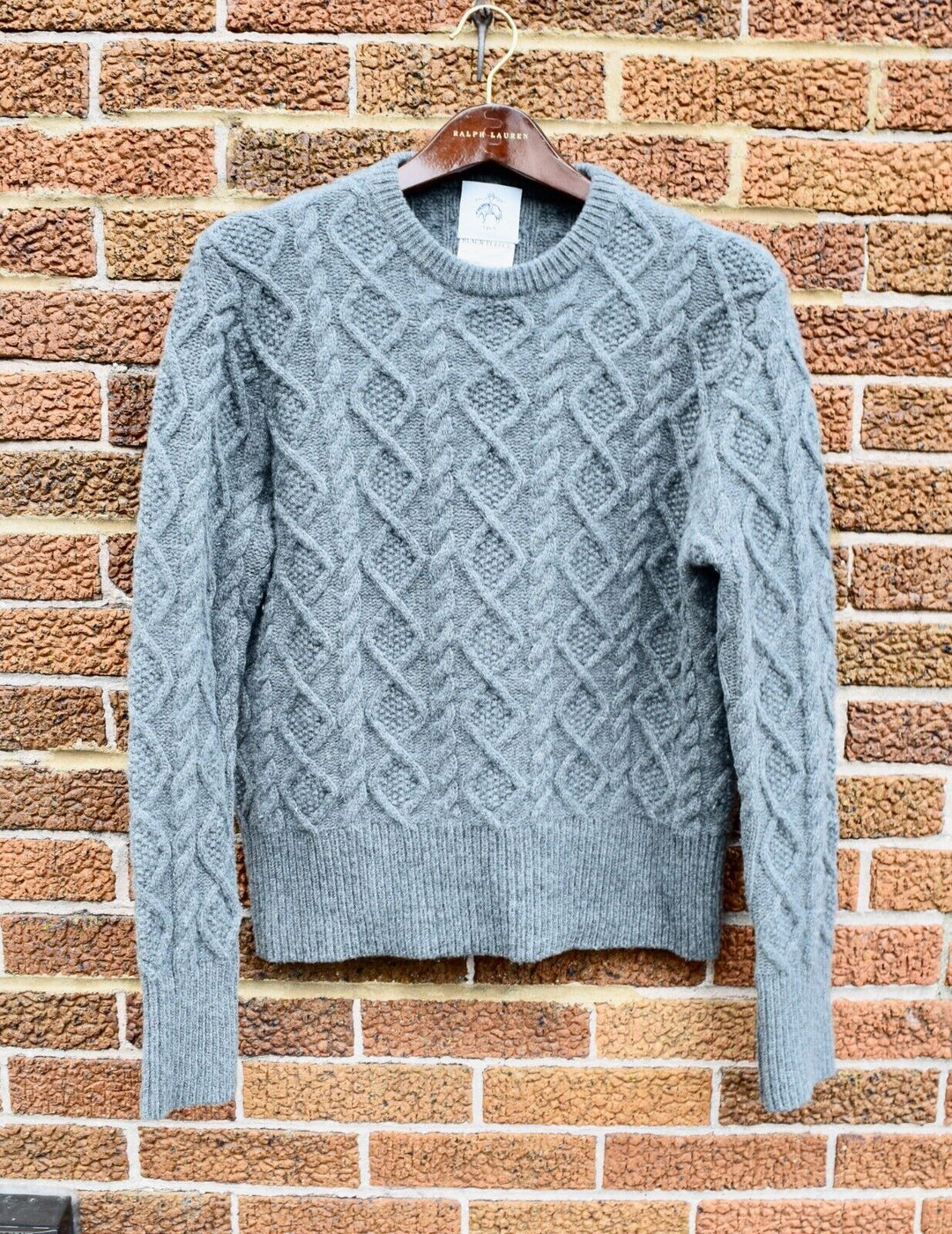 Black Fleece Thom Browne Thick Irish Sweater 100% Wool Crewneck Size BB2 Medium