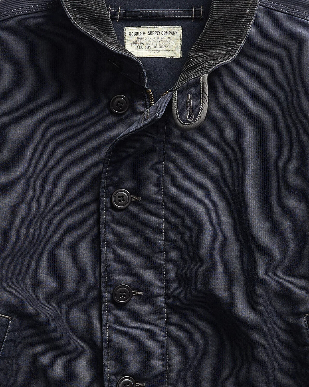 RRL Ralph Lauren Indigo 1930's Nautical Deck Jacket Mens Extra-Large XL The Bear