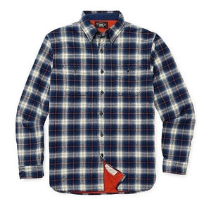 2016 RRL Reliance Workshirt Lined Blue Cotton Plaid Men's *Defects Medium M