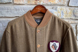 RRL Ralph Lauren Wool Varsity Brown Jacket Indian Arrowhead Men's Large L