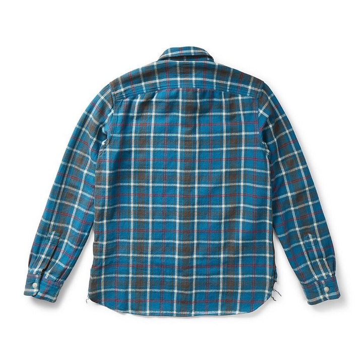 2017 RRL Plaid Cotton Twill Workshirt Blue Shirt *Defects Men's Extra-Small XS