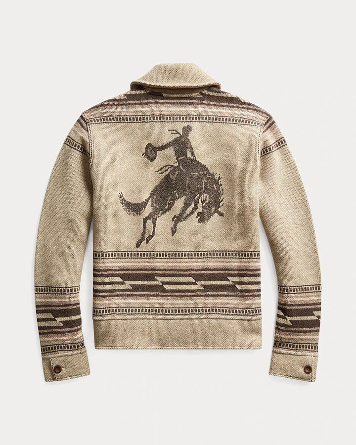 RRL Ralph Lauren Western Shawl Cardigan Wool Blend Southwestern Men's Small S