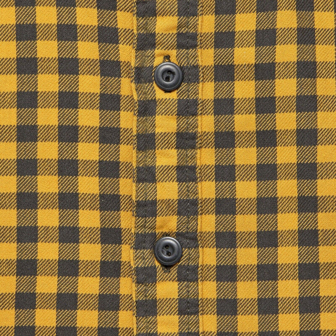 DOUBLE RL Ralph Lauren RRL Yellow & Gray Plaid Work Shirt Check Extra-Large XL