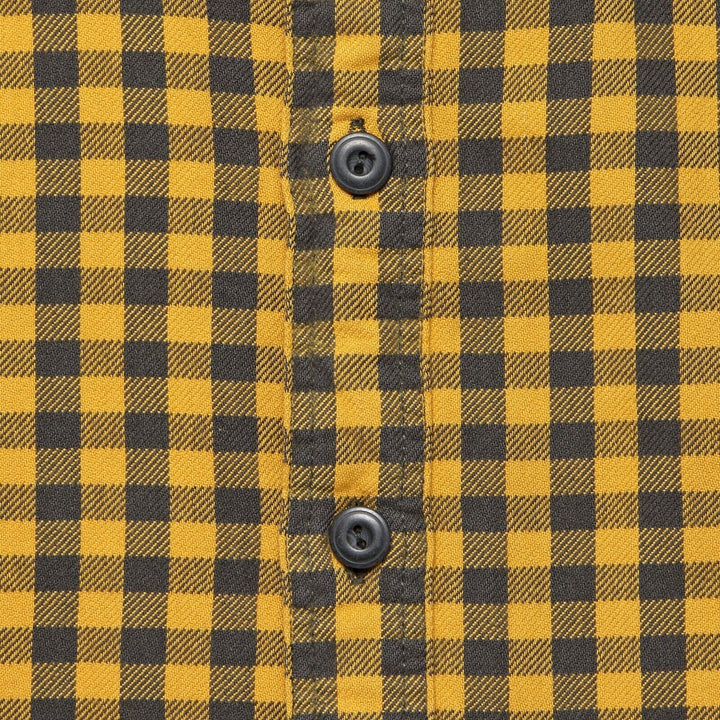 DOUBLE RL Ralph Lauren RRL Yellow & Gray Plaid Work Shirt Check Extra-Large XL