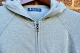 Loro Piana Grey Olympic Silk Cashmere Zip-Up Hoodie Jacket Men's Medium M