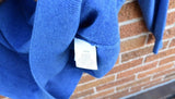 New Brunello Cucinelli Mens 1/2 Zip Sweater Solid Blue 100% Cashmere 54 XL