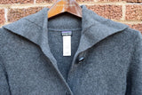 PATAGONIA 100% Thick Cashmere Cardigan Grey Knit Sweater Robe Coat XS Long