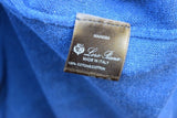 Loro Piana 100% Cotton Solid Royal Blue 1/2 1/4 Zip Men Sweater 48 Small S