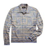 Ralph Lauren RRL Jacquard Cotton Jersey Southwestern Camp Shirt New Men L Large