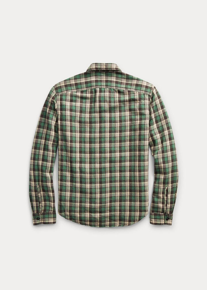 2017 RRL Cotton Matlock Workshirt Green Shirt *Defects Plaid Check Mens Small S