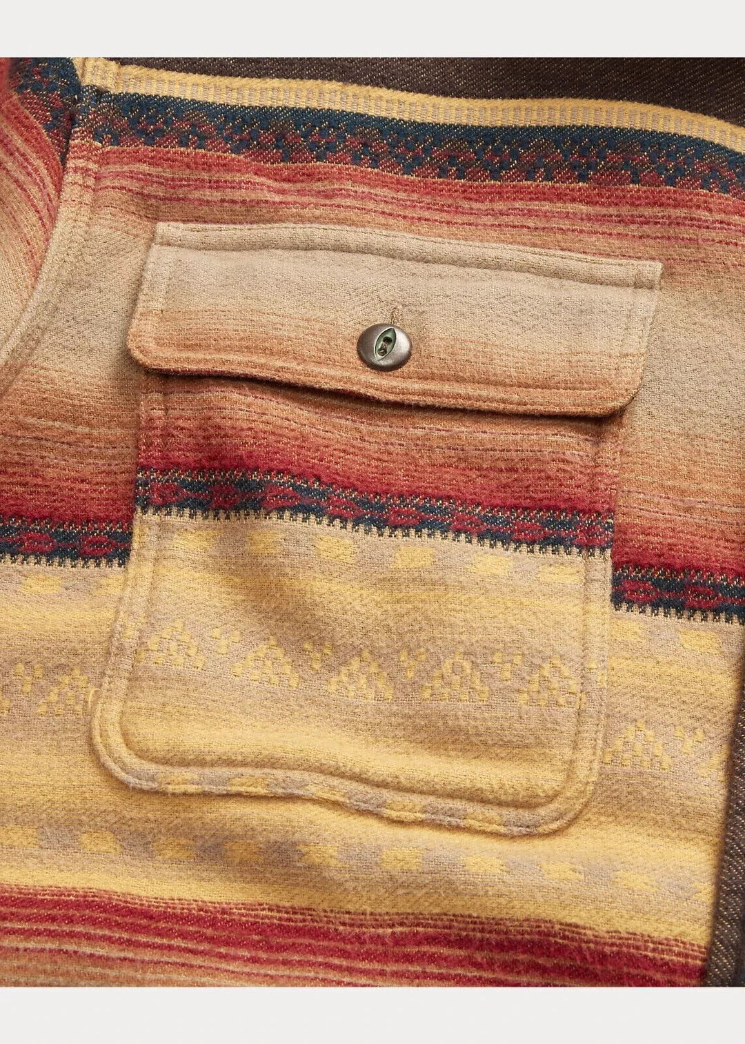RRL Ralph Lauren Vintage Brushed Cotton Jacquard Workshirt Men's Extra-Large XL