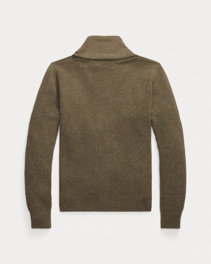 RRL Ralph Lauren 1930's 100% Cashmere Olive Green Shawl Cardigan Men's Medium M