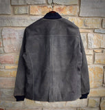 RRL Ralph Lauren Indigo Suede 1930's Deck Leather Jacket Men's XL Extra-Large