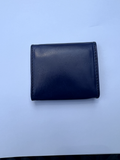 POLO RALPH LAUREN Blue Plaid P-Wing Coin Leather Bifold Wallet Small 3x2.5"