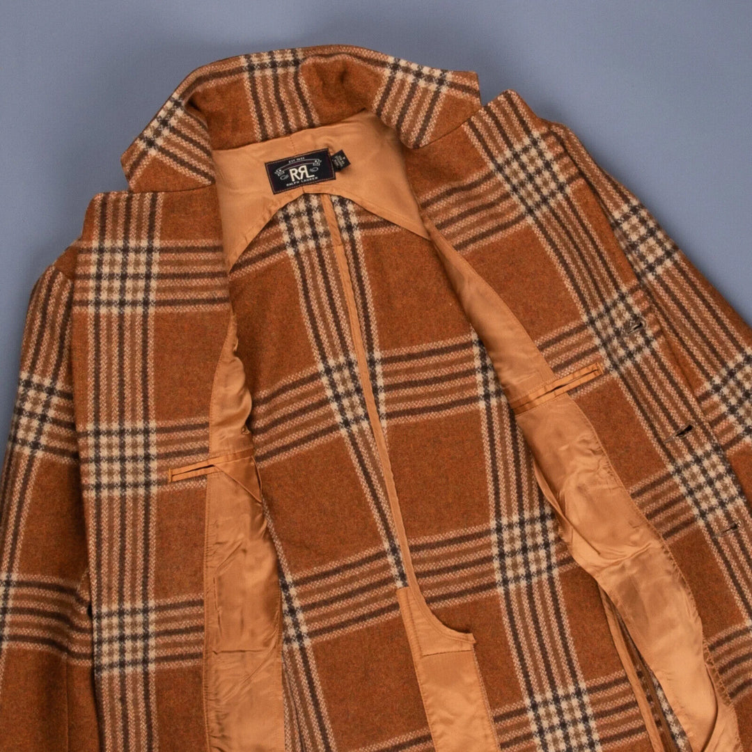 Ralph Lauren RRL Tan Vintage Plaid Wool Sportcoat Jacket Blazer Men's M Medium