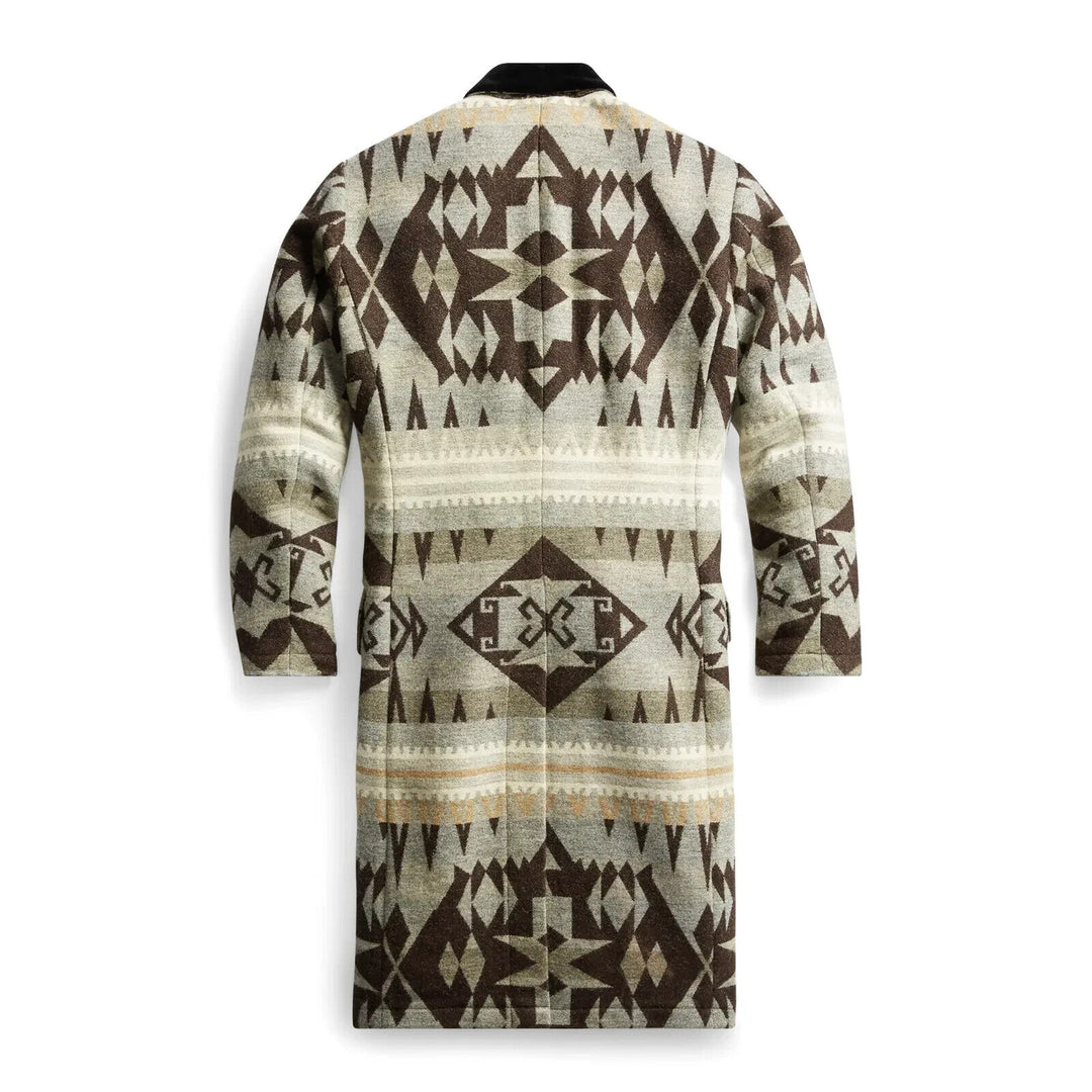 $2400 Double Ralph Lauren RRL Wool Wyatt Trench Coat Southwestern M Medium