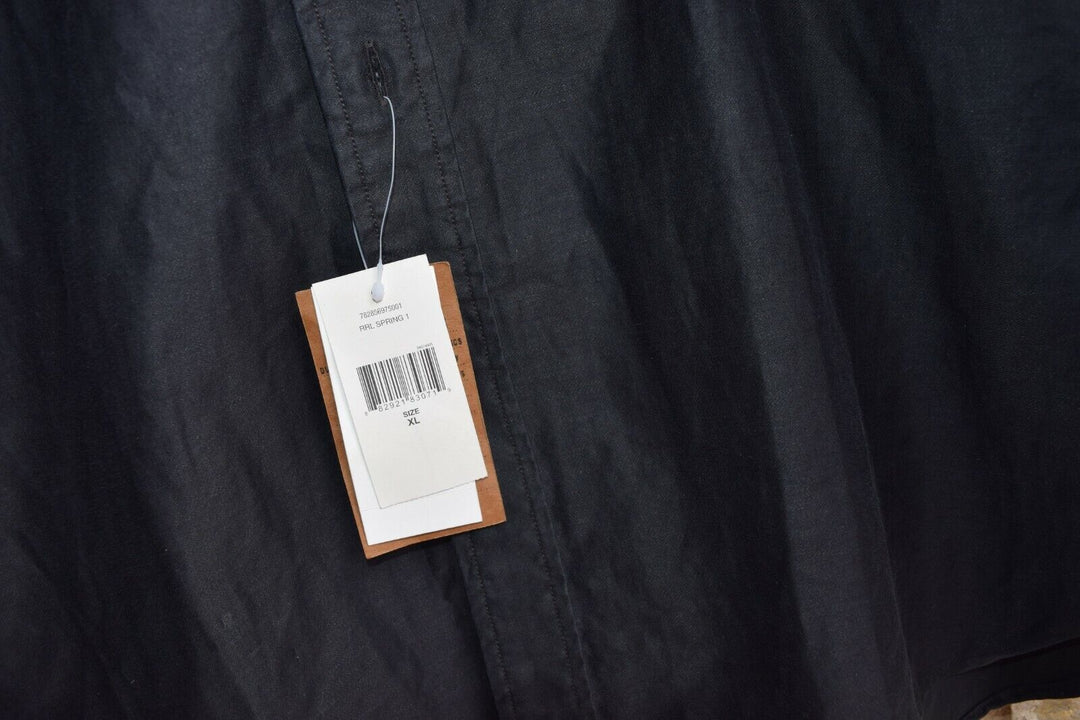 RRL Ralph Lauren Military Sateen Cotton Black Work Shirt Men's XL Extra-Large