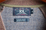 RRL Ralph Lauren Brown Zip Ribbed Linen Knit Cardigan Men's XL Extra-Large