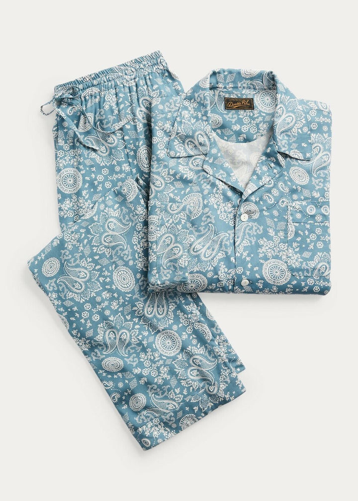Ralph Lauren RRL Limited Edition Blue Paisley Sleep Set Pajamas XL Extra-Large