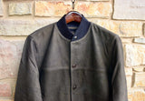 RRL Ralph Lauren Indigo Suede 1930's Nautical Deck Leather Jacket Men's 2XL XXL