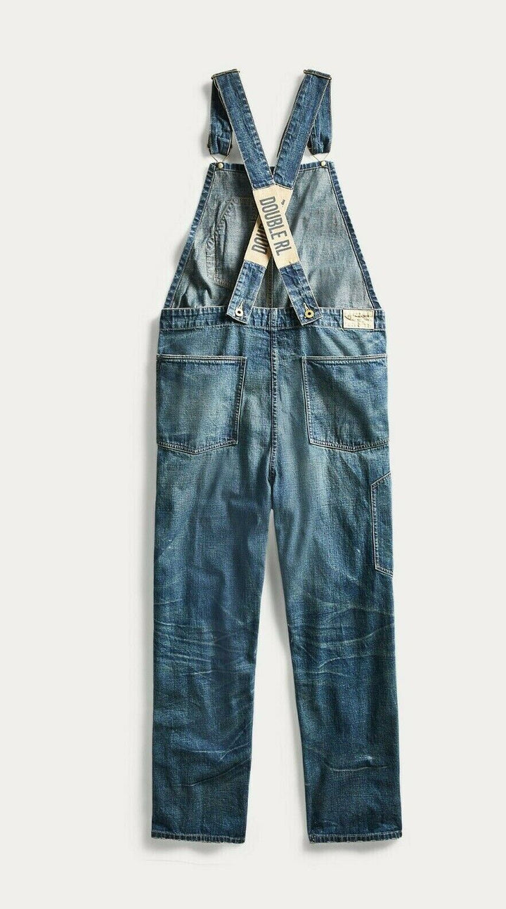RRL Ralph Lauren 1940's Distressed Indigo Men's Overalls Japanese Denim Medium M