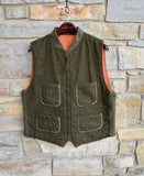 RRL Ralph Lauren Wool Orange Green Reversible Vest Jacket Coat Men's Medium M