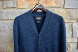 New RRL Ralph Lauren Vintage Wool Cashmere Blue Navy Cardigan Men's Small S