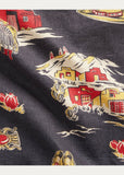 RRL Ralph Lauren 1940s Vintage Western Scenic Print Linen Shirt Men's Small S