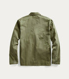 RRL Ralph Lauren Cotton Herringbone Olive Green Jacket Men's S Small