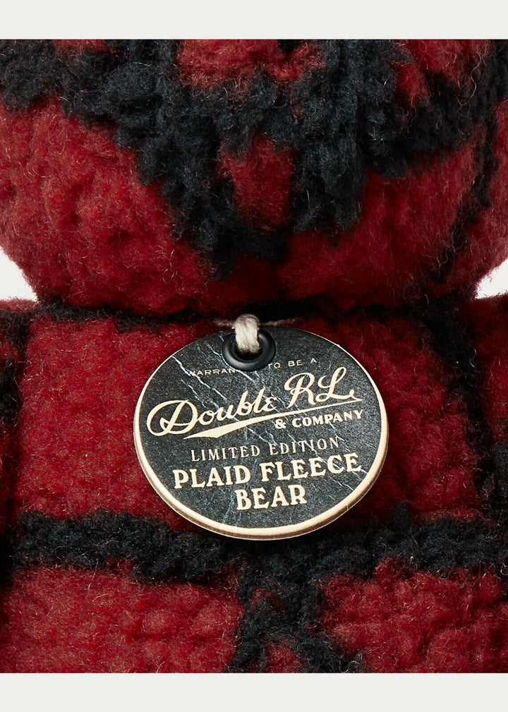 RRL Ralph Lauren Limited Edition Red Plaid Fleece Black Bear 72 of 100