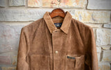 RRL Ralph Lauren Roughout Suede Coat Brown Chore Leather Jacket Men's Medium M