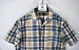 New RRL Ralph Lauren 1920s Madras Plaid Camp Tissue Cotton Shirt Men's L Large