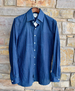 RRL Ralph Lauren Vintage Indigo Railman Cotton Twill Work Shirt Men's Medium M