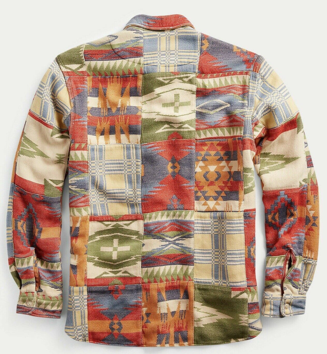 RRL Ralph Lauren 1940s Limited Edition Patchwork Work Shirt Men's XS Extra-Small