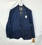 New Ralph Lauren RRL Japanese Denim Indigo Sportcoat Blazer Jacket Men's Large L