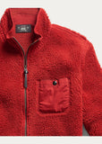 RRL Ralph Lauren Southwestern Red Wool Fleece Liner Jacket Men's Extra-Large XL