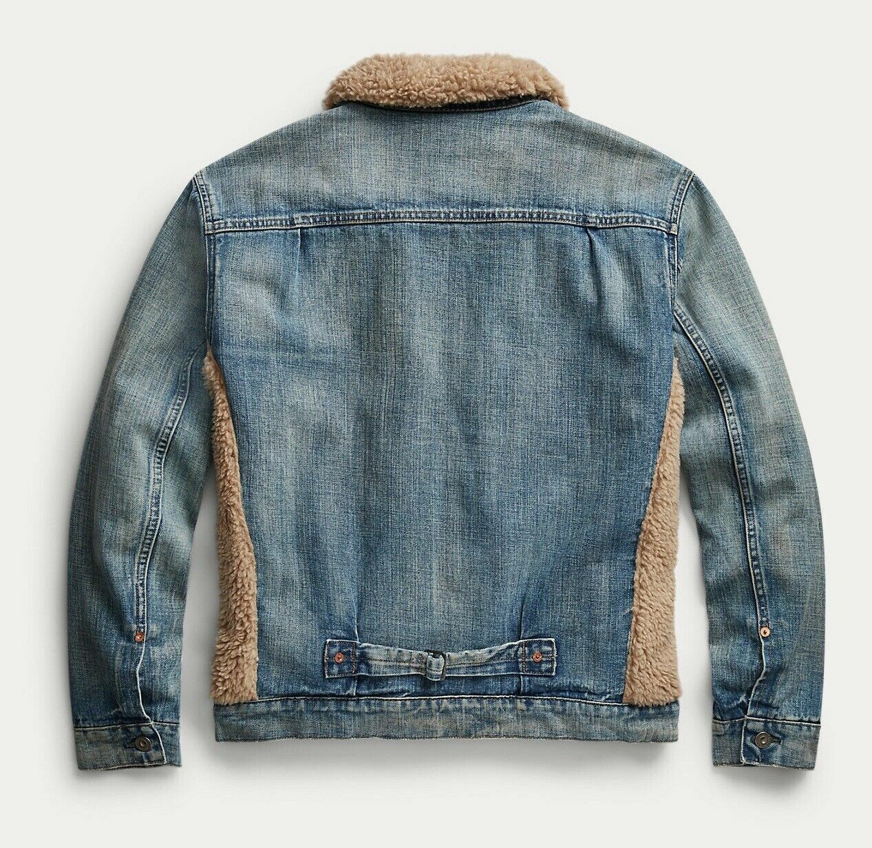 希少 RRL Fleece-Paneled Denim Jacket RRL | 더블알엘 RRL Fleece Denim Jacket Grizzly Jacket L size