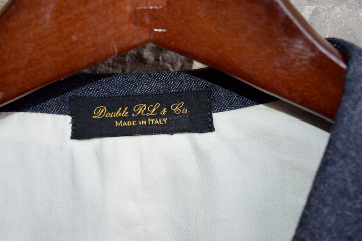 $490 RRL Double RL Ralph Lauren Navy Suit Vest Sport Chambray Vest Men's 42 R