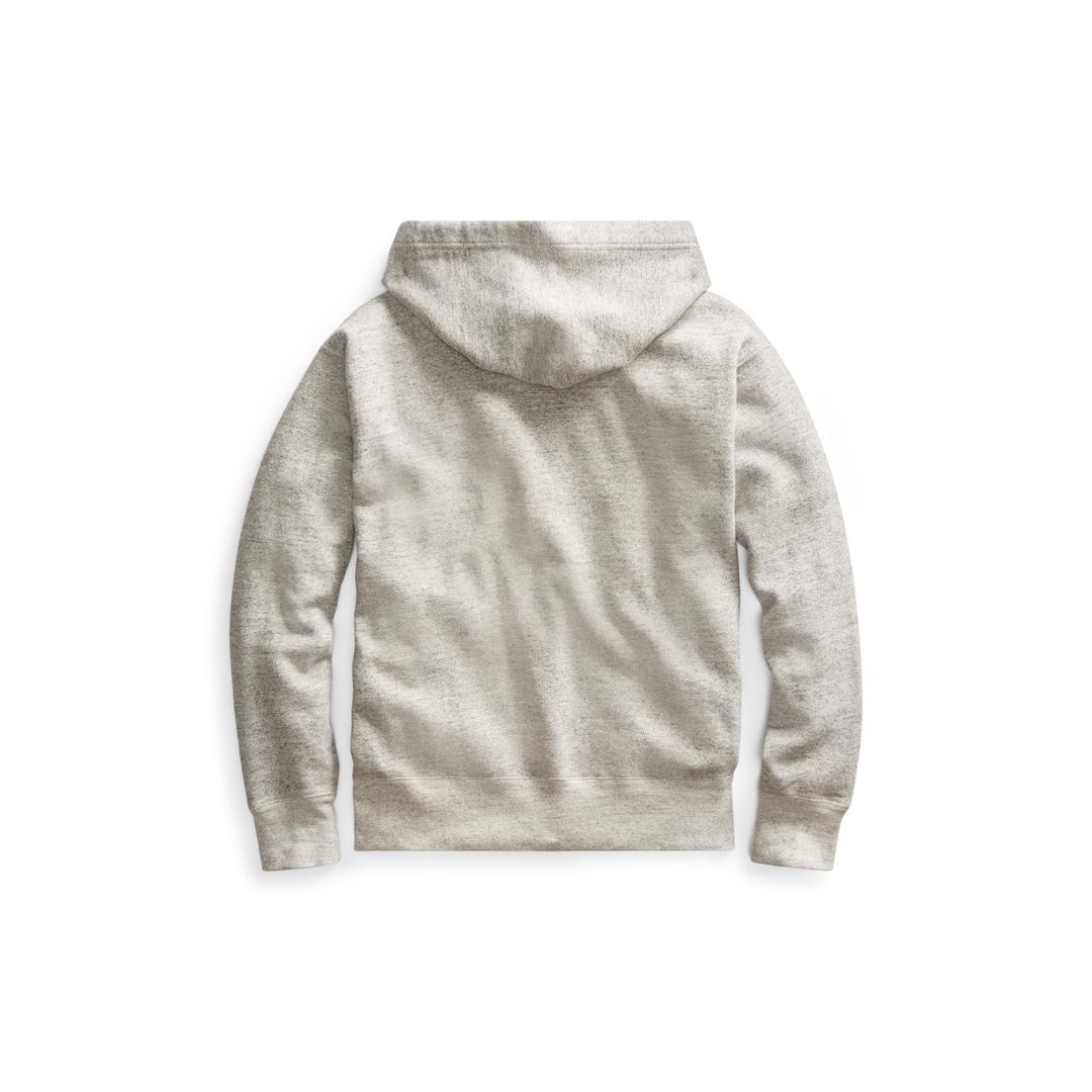 RRL Ralph Lauren Gray Full Zip Heather Fleece Hoodie Sweatshirt Men's S Small