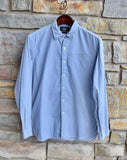 RRL Ralph Lauren Blue Shirt Cotton Button Polka Dot Shirt Fit Men's Medium M